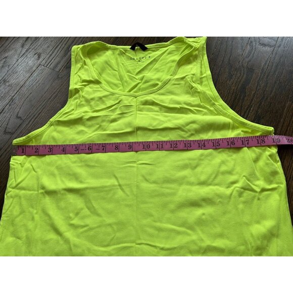 Theory + Tank Top Lime Green Scoop Neck Sleevless Stretch Tee Womens Size S/P - Picture 4 of 6
